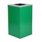 Alpine Industries Square Recycling Gin, 29 Gallons, Green Can, Square Opening Lid ALP4450-KIT-GRN-S - alternate 3